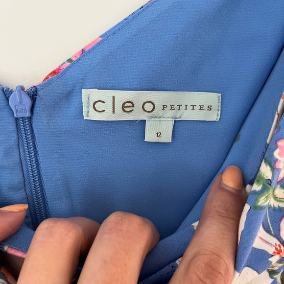 Cleo Petite Floral Sleeveless Cotton Dress - Picture 7 of 12